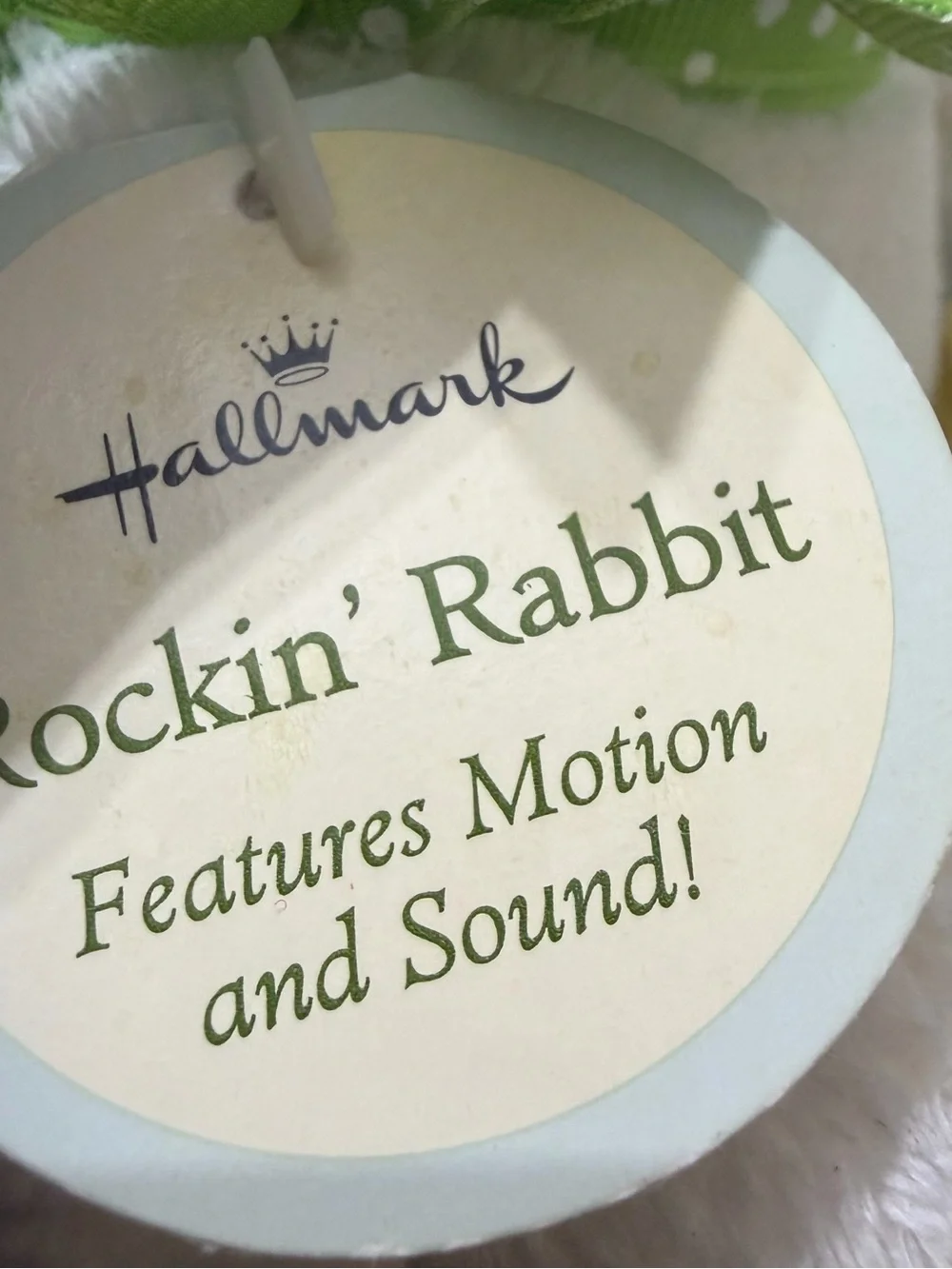 Vintage 2006 Hallmark Rockin’ Rabbit Easter Bunny Plush Musical Untested